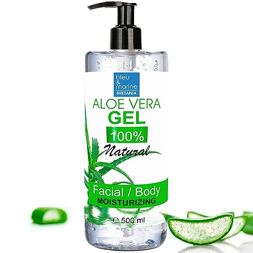 Aloe Vera Gel 100% Naturale Puro 500 ml Sollievo Doposole