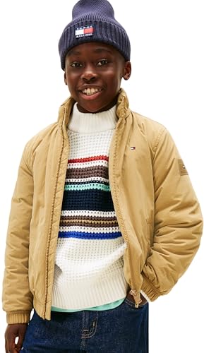 Tommy Hilfiger Bambino Giacca da Mezza Stagione Padded con Cappuccio
