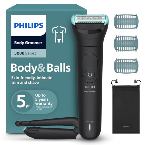 Philips Bodygroom Series 5000 Rifinitore e Rasoio per Uomo con Accessorio Schiena
