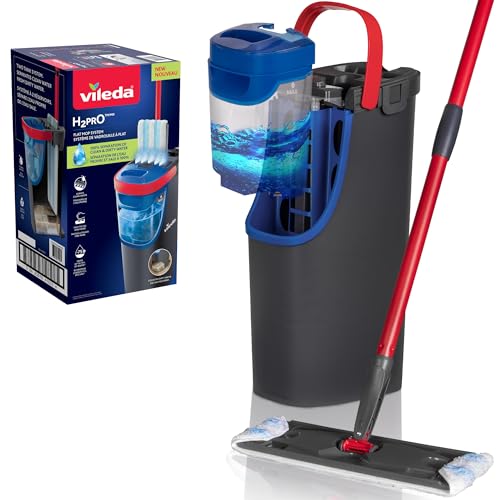 Vileda H2PrO Flat Mop Sistema Lavapavimenti a Piastra Piatta
