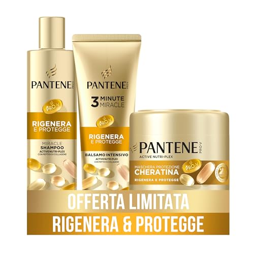 Pantene Pro-V Miracles Set Regalo Shampoo 250ml, Balsamo 200ml, Maschera 300ml