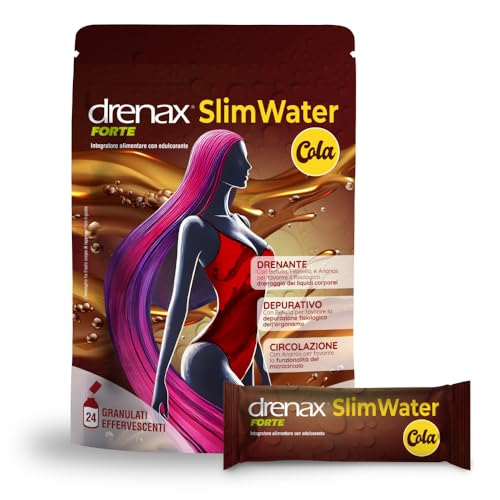 Drenax Forte Slim Water Cola 24 Stick Effervescenti Drenante Depurativo