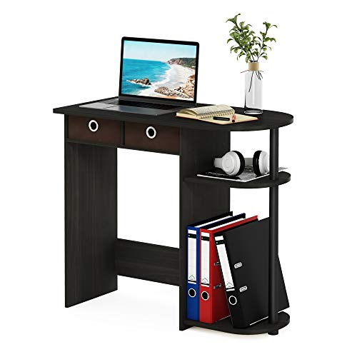Furinno Go Green Home Scrivania per Computer, espresso/nero/marrone