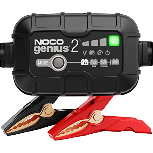 NOCO GENIUS2 Caricabatterie Intelligente 2A 6V/12V per Batterie al Piombo e Litio