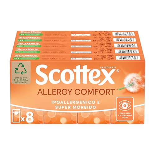 Scottex Fazzoletti Pocket Allergy Ipoallergenici, 80 Pacchetti