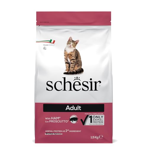 Schesir Adult Alimento Secco per Gatti con Prosciutto