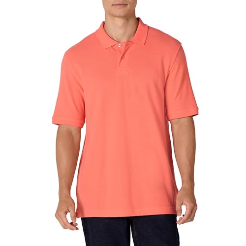 Amazon Essentials Polo Uomo a Maniche Corte in Piqué di Cotone, Vestibilità Classica