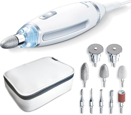 Beurer MP 62 Fresa Professionale per Manicure e Pedicure, 10 Accessori, Luce LED