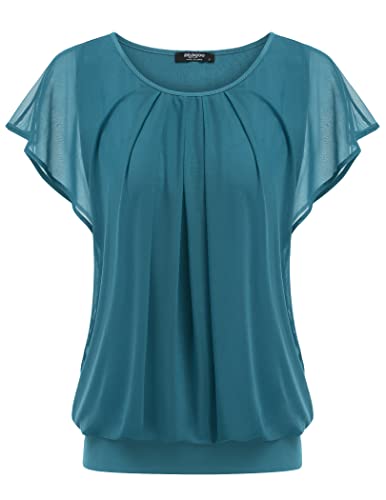 Zeagoo Camicetta Donna Maniche Dolman Corte Elegante Top Rete