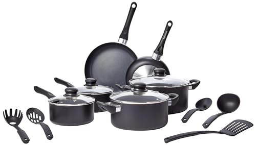 Amazon Basics Set di Pentole Antiaderenti in Ceramica 15 Pezzi