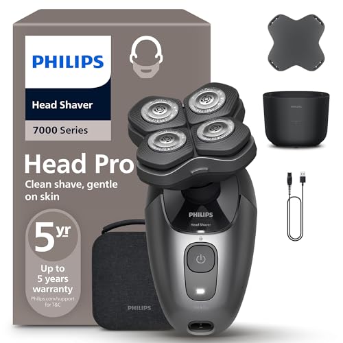 Philips Head Shaver Pro Serie 7000 Rasoio per Testa Uomo e Donna con Lame ComfortCut