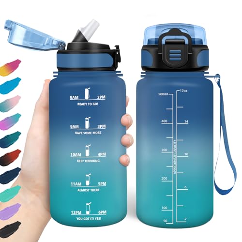 HoneyHolly Borraccia 500ml Senza BPA con Cannuccia