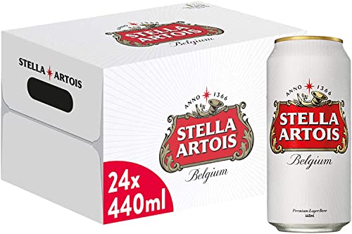 Stella Artois Birra Lager Premium, 24 Lattine da 44cl