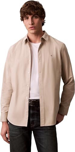 Calvin Klein Uomo Camicia Solid Oxford Classic Shirt Camicia Casual