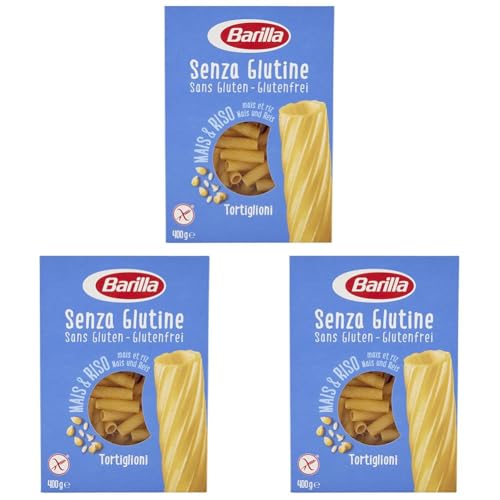 Barilla Pasta Tortiglioni Senza Glutine, Pasta Corta di Mais Bianco, Mais Giallo e Riso Integrale - 400 gr
