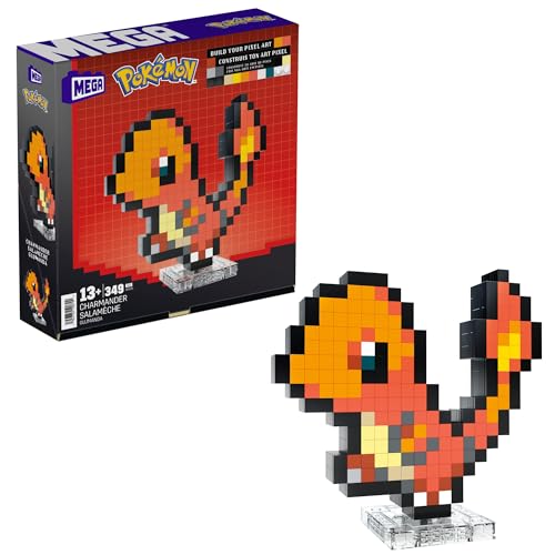 MEGA Pokémon Charmander Set di Costruzioni Pixel Art, 349 Pezzi