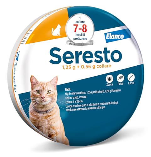 Seresto collare antiparassitario per gatti, protezione 8 mesi