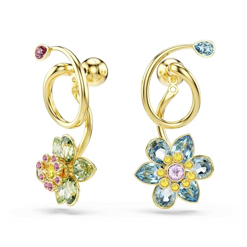 Swarovski Idyllia Orecchini Pendenti Asimmetrici Fiore Multicolore