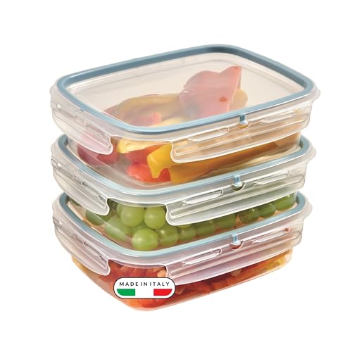 Snips Set 3 Contenitori per Alimenti 1,4L con Coperchio Salva Freschezza