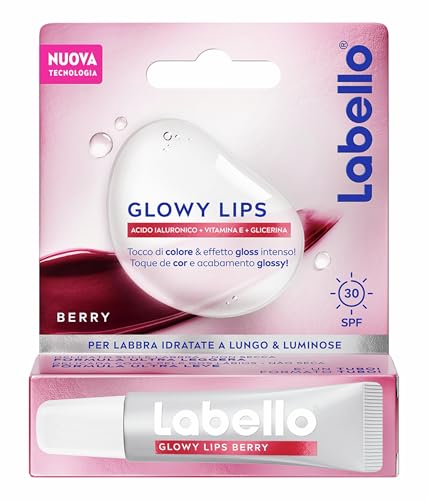 Labello Glowy Lips Berry Balsamo Labbra Colorato SPF 30, 10ml