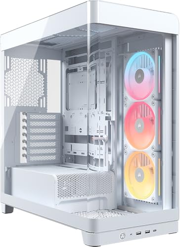 CORSAIR FRAME 4500X LX-R RGB LINK Case Mid-Tower per PC con Vetro Panoramico – Sistema di Montaggio InfiniRail, Anti-Sag della GPU, Include 3 Ventole LX120R RGB LINK –