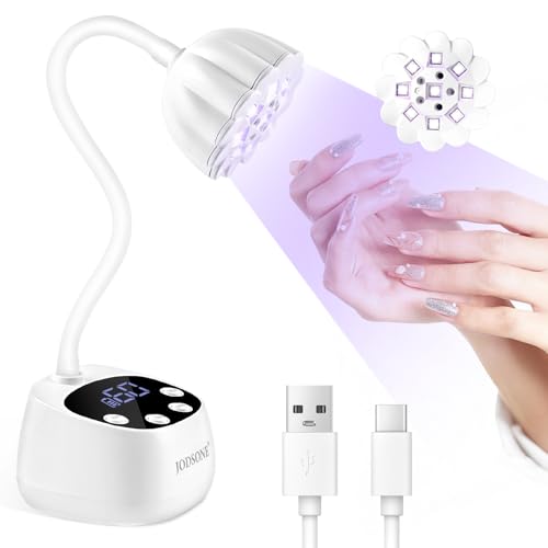 JODSONE Lampada UV per Unghie a Collo d'Oca 360° Ricaricabile