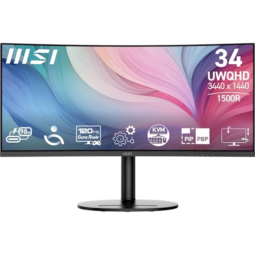 MSI Modern MD342CQP Monitor Curvo 34" UWQHD 1500R