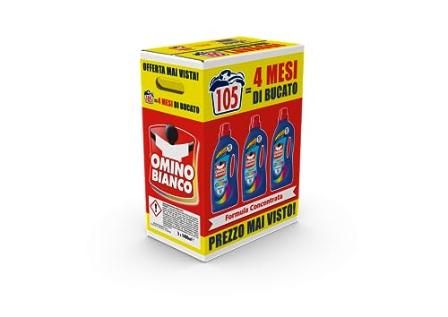 Omino Bianco Detersivo Lavatrice Liquido Color+ per Capi Colorati, 105 Lavaggi