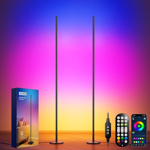 Lampada da terra LED RGB 2 pezzi con telecomando e app