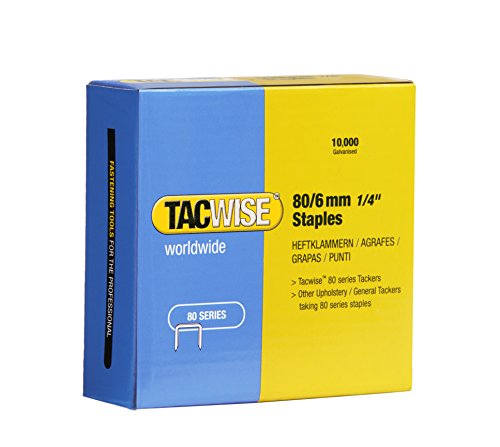 Tacwise 0381 Punti per Tappezzeria Galvanizzati Tipo 80, 6mm, 10.000 pezzi