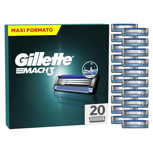 Gillette Lamette Rasoi Uomo Mach3 per Rasoio, Confezione Da 20