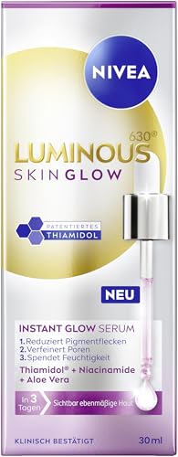 NIVEA LUMINOUS630 Skin Glow Siero Viso con Tiamidolo e Niacinamide, 30 ml