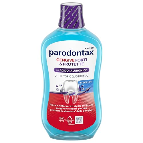 Parodontax Collutorio Gengive Forti & Protette con Acido Ialuronico, 500ml