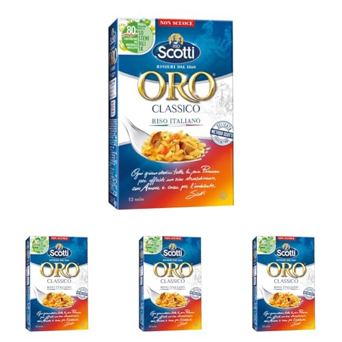 Riso Scotti Oro Classico Parboiled, 1 kg (Confezione da 4)