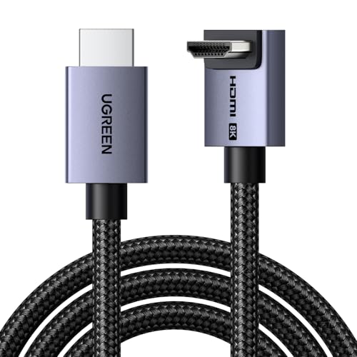 UGREEN Cavo HDMI 2.1 Curvo 90° 1 Metro 48Gbps