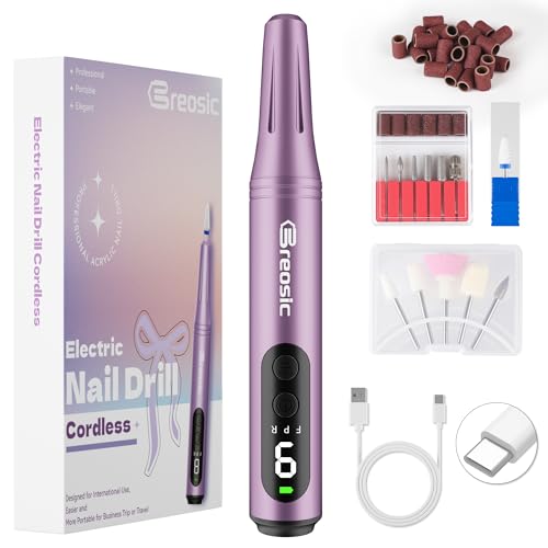 Breosic Fresa per Unghie Professionale Lima Elettrica per Unghie