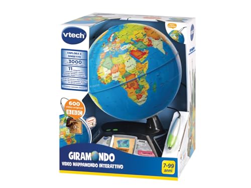 VTech Giramondo Video Mappamondo Interattivo con Penna Touch e Schermo 2.7