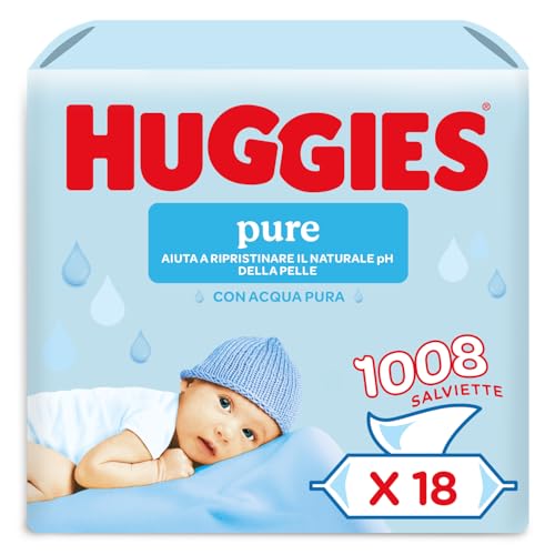 Huggies Pure Salviette neonato, 1008 pezzi