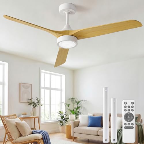 Ateroll Ventilatore da Soffitto 132cm con Luci LED e Telecomando