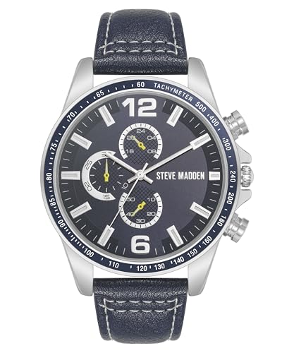 Steve Madden Orologio da Uomo con Cinturino