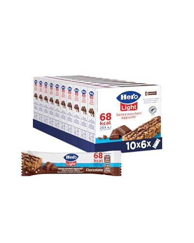 Hero Light Barrette Cereali e Cioccolato, 10x6x20g