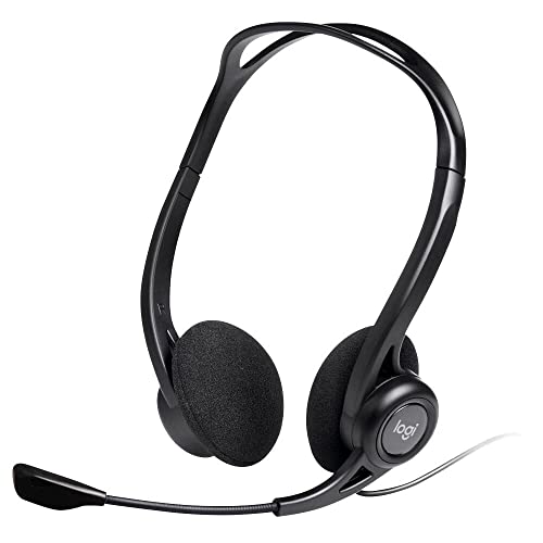 Logitech PC960 Cuffie Cablate USB con Microfono Cancellazione Rumore