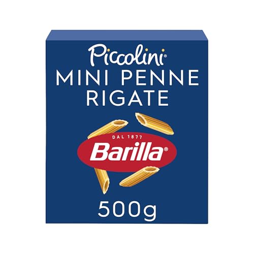 Barilla Pasta Mini Penne Rigate Piccolini, Pasta Corta di Semola di Grano Duro