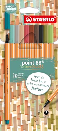 STABILO point 88 Fineliner NatureCOLORS Edition Astuccio 10 Pezzi