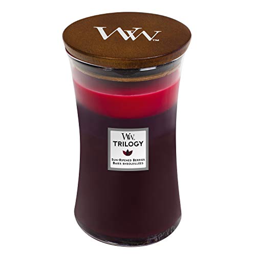 WoodWick Trilogy Candela Profumata Frutti di Bosco Maturati al Sole