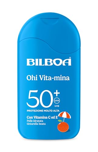 Bilboa Ohi Vita-Mina Latte Solare SPF 50+ con Vitamina C e Niacinamide, 200 ml