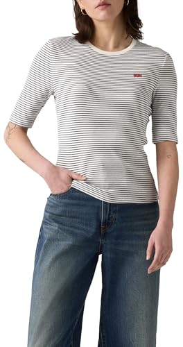Levi's Maglietta Donna Luca Slim Tee, Annalise Stripe Peac