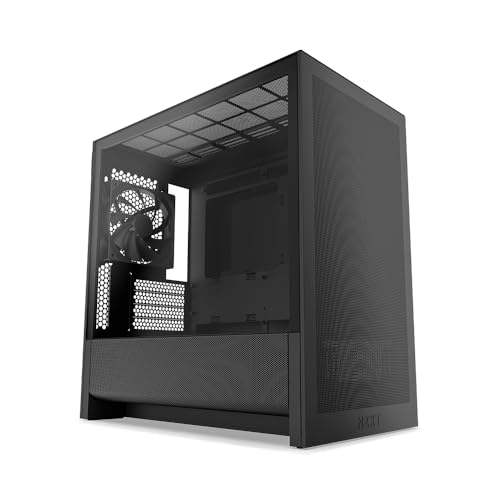 NZXT H3 Flow – Case PC Gaming Micro-ATX – Flusso d'aria ottimizzato – 1 ventola 120mm inclusa – GPU full-size – Radiatore 280mm frontale, 240mm superiore – Scheda madre con conn. posteriore –