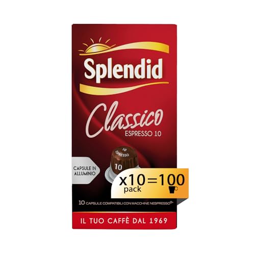 Capsule Caffè Espresso Classico Splendid, Intensità 10 - Pack da 100