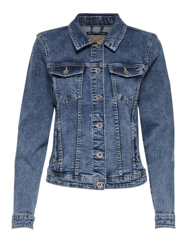 ONLY Onltia Dnm Jacket Giacca in jeans Donna, Blu Medium Blue Denim, Taglia 48